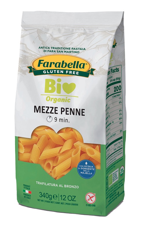 FARABELLA BIO MEZZE PENNE MAIS RISO 340 G - Metafarm