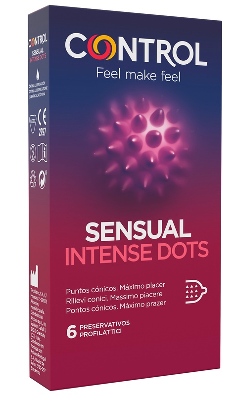 CONTROL SENSUAL INTENSE DOTS 6 PEZZI - Metafarm