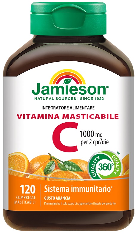 JAMIESON VITAMINA C 1000 MASTICABILE ARANCIA 120 COMPRESSE - Metafarm