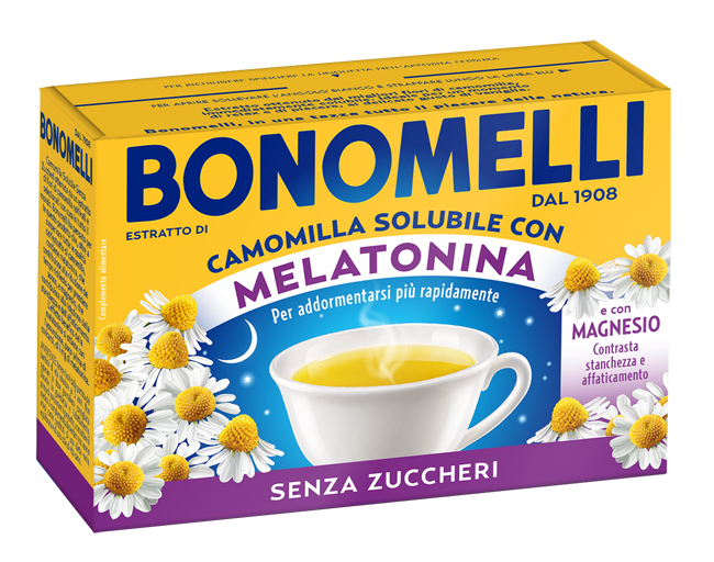 CAMOMILLA SOLUBILE MELATONINA MAGNESIO 16 BUSTINE - Metafarm