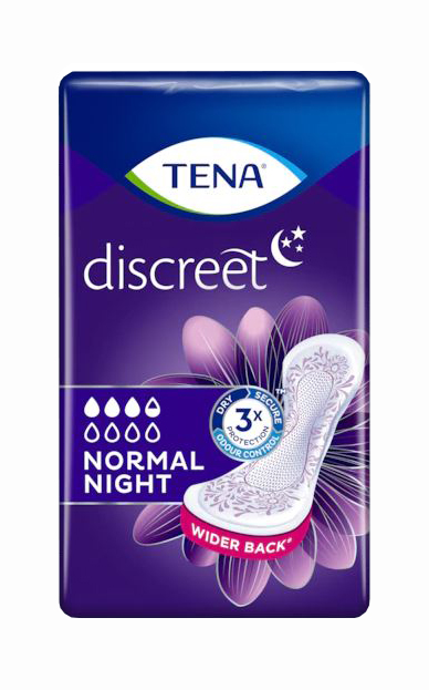ASSORBENTE TENA DISCREET NORMAL NIGHT 10 PEZZI - Metafarm