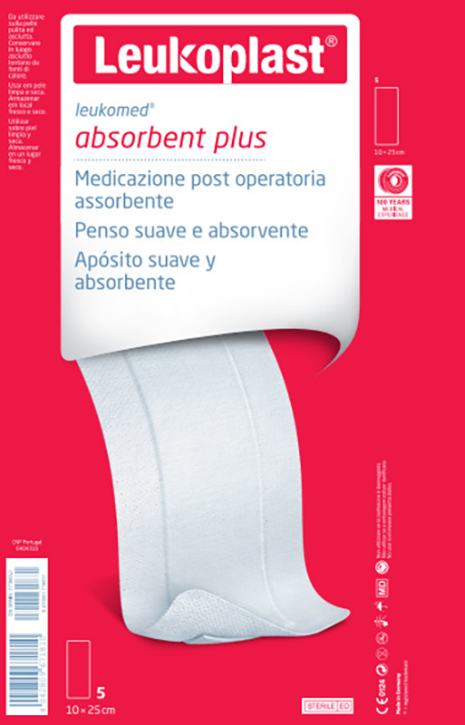 LEUKOMED MEDICAZIONE POST-OPERATORIA IN TESSUTO NON TESSUTO 10 X 25 CM - Metafarm