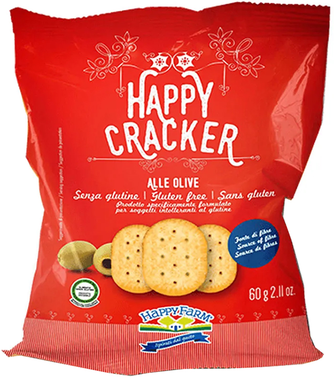 HAPPY FARM CRACKER OLIVE 60 G - Metafarm