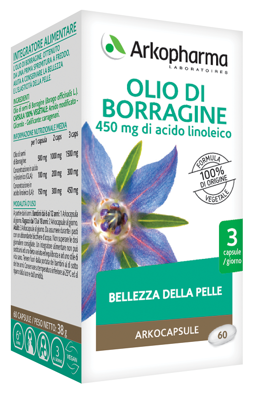 ARKOPHARMA OLIO DI BORRAGINE 60 PERLE - Metafarm