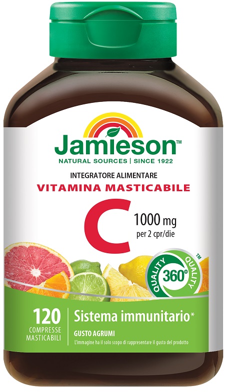 JAMIESON VITAMINA C 1000 MASTICABILE AGRUMI 120 COMPRESSE - Metafarm