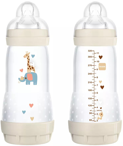 MAM BIBERON EASY START 320 ML 4+ TETTARELLA 3 NEUTRO - Metafarm