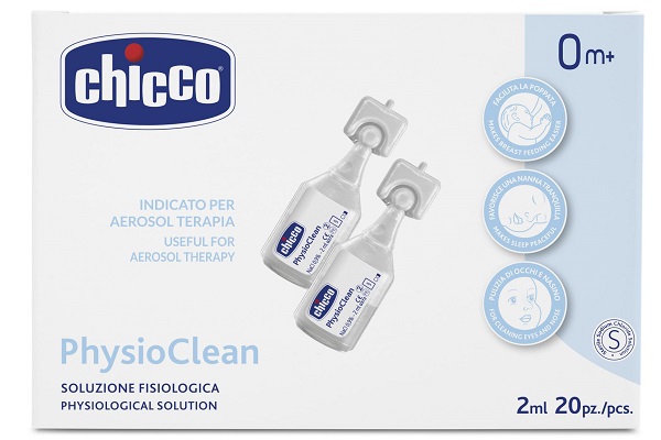 SOLUZIONE FISIOLOGICA PER AEROSOL CHICCO PHYSIOCLEAN 20 X 2 ML - Metafarm