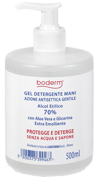 BODERM HAND CLEANSING GEL 70% 500 ML CON DISPENSER - Metafarm