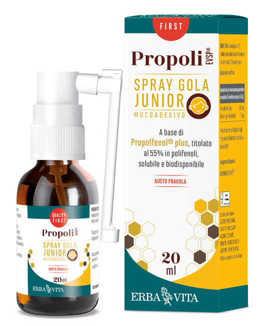 PROPOLI EVSP SPRAY GOLA JUNIOR GUSTO FRAGOLA 20 ML - Metafarm