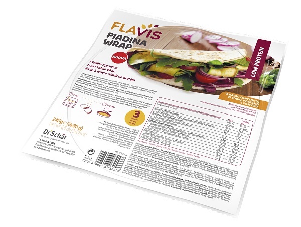 FLAVIS PIADINA WRAP APROTEICA 3 PEZZI DA 80 G - Metafarm