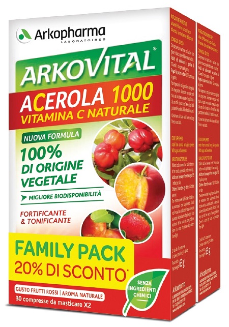 ARKOVITAL ACEROLA 1000 PACK FAMILY 60 COMPRESSE - Metafarm