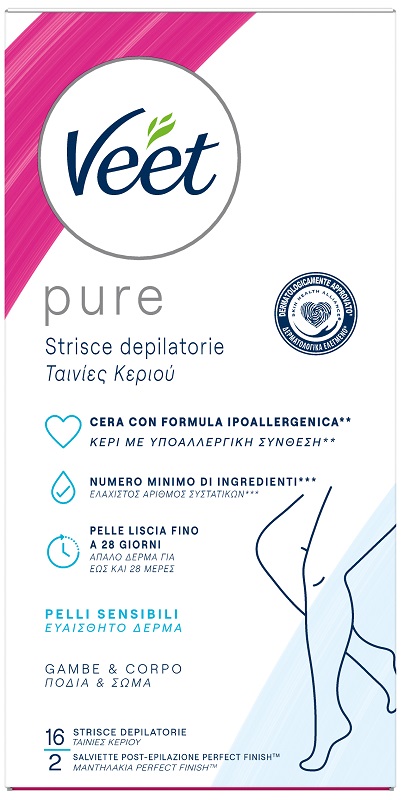 VEET STRISCE CORPO IPOALLERGENICHE 16 PEZZI - Metafarm