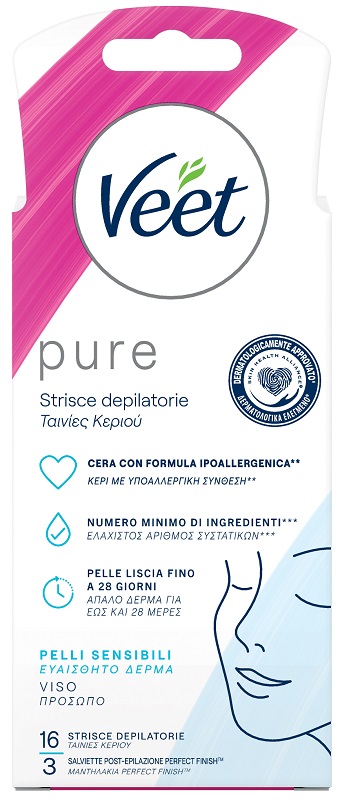 VEET STRISCE VISO IPOALLERGENICHE 16 PEZZI - Metafarm