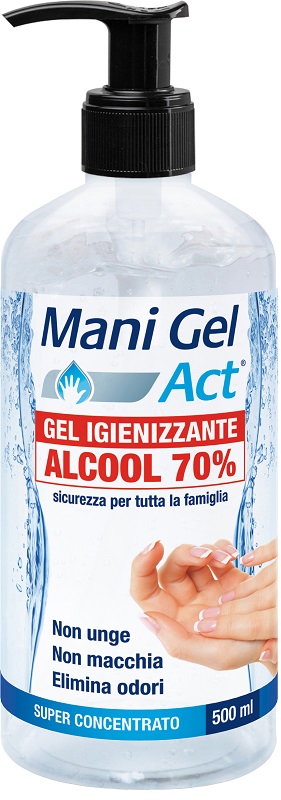 MANI GEL ACT GEL IGIENIZZANTE ALCOOL 70% 500 ML - Metafarm