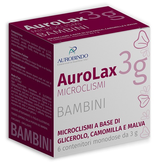 MICROCLISMI PER BAMBINI AUROLAX 6 CONTENITORI 3 G - Metafarm