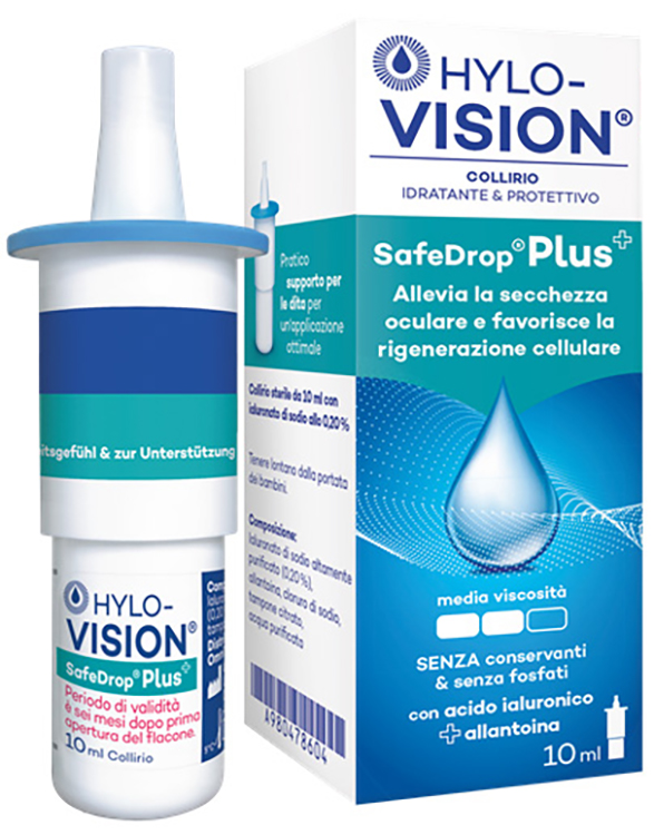 HYLOVISION SAFE DROP PLUS COLLIRIO IDRATANTE E PROTETTIVO 10 ML - Metafarm