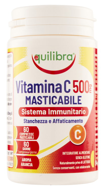 VITAMINA C 500MG MASTICABILE SISTEMA IMMUNITARIO 60 COMPRESSE - Metafarm