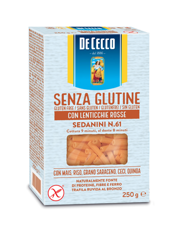 DE CECCO SEDANINI N61 LENTICCHIE ROSSE 250 G - Metafarm