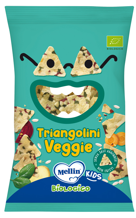 MELLIN SNACK BIO TRIANGOLINI VEGGIE 30 G - Metafarm