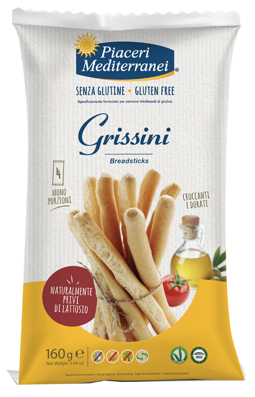PIACERI MEDITERRANEI GRISSINI 160 G - Metafarm
