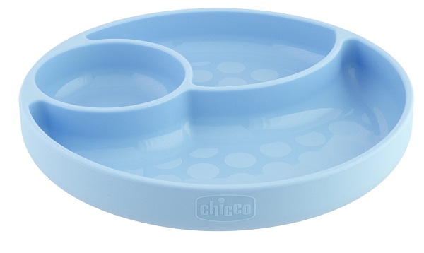 CHICCO PIATTO SILICONE VENTOSA BLU - Metafarm