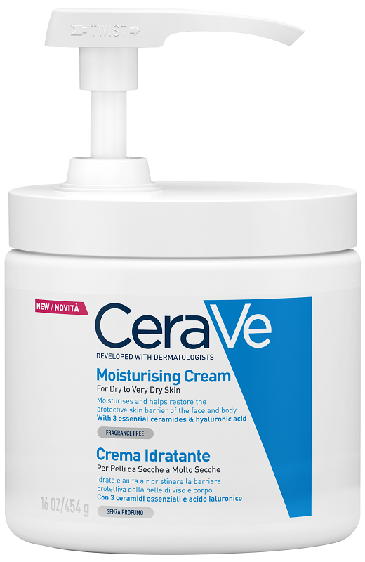 CERAVE CREMA IDRATANTE PER PELLI DA SECCHE A MOLTO SECCHE 454 G PUMP - Metafarm