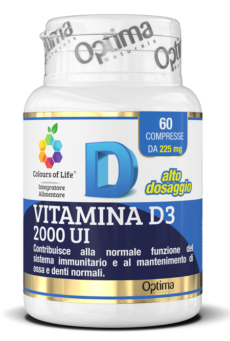 COLOURS OF LIFE VITAMINA D3 2000 UI 60 COMPRESSE - Metafarm