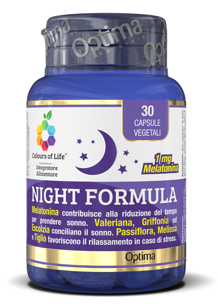 COLOURS OF LIFE NIGHT FORMULA 30 CAPSULE VEGETALI 550 MG - Metafarm