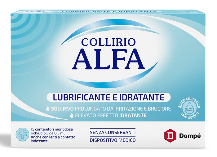 COLLIRIO ALFA LUBRIFICANTE/IDRATANTE 15 FIALE MONODOSE - Metafarm