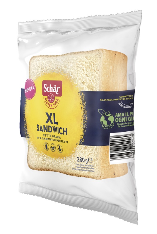 SCHAR XL SANDWICH PANE BIANCO SENZA LATTOSIO 280 G - Metafarm