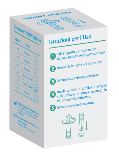 LANCETTE PUNGIDITO DIASOFT LANCET 25 PEZZI - Metafarm