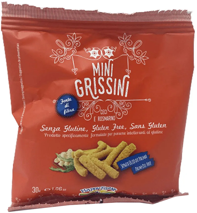 HAPPY FARM MINI GRISSINI CECI/ROSMARINO 30 G - Metafarm