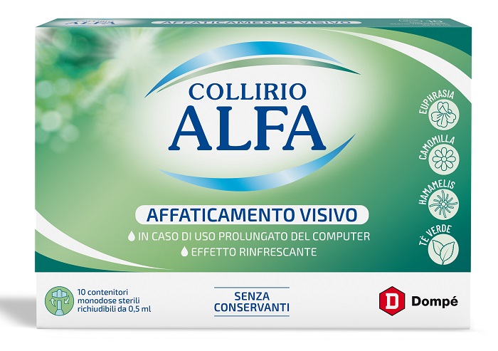 COLLIRIO ALFA AFFATICAMENTO VISIVO 10 PEZZI MONODOSE - Metafarm