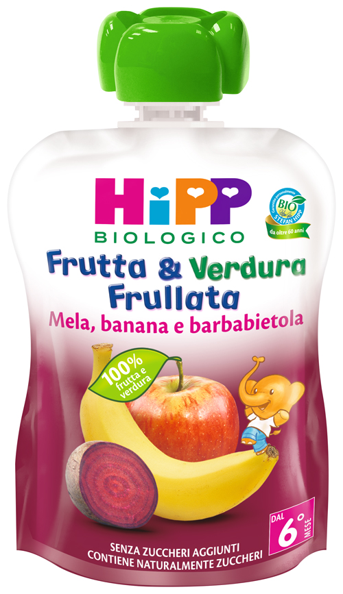 HIPP BIO FRUTTA & VERDURA MELA BANANA BARBABIETOLA 90 G - Metafarm