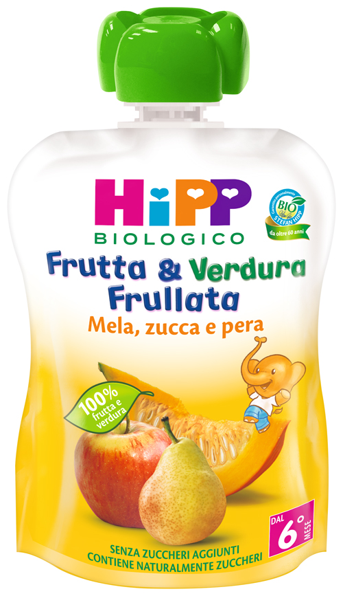 HIPP BIO FRUTTA & VERDURA MELA PERA ZUCCA 90 G - Metafarm