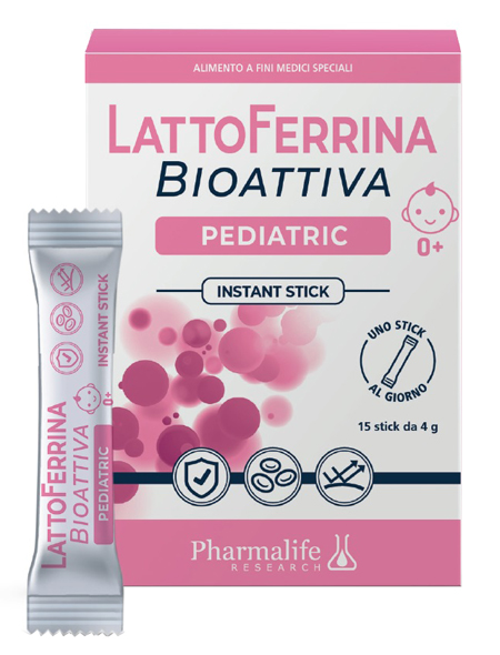 LATTOFERRINA BIOATTIVA PEDIATRIC 15 STICK 4 G - Metafarm