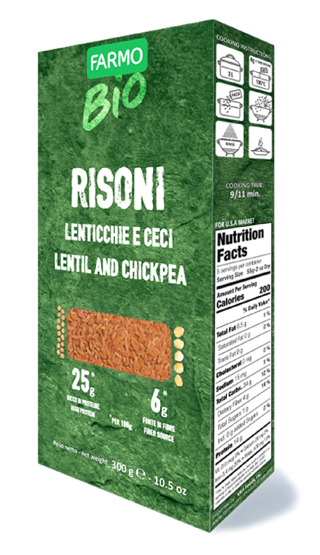FARMO BIO RISONI LENTICCHIE E CECI 300 G - Metafarm