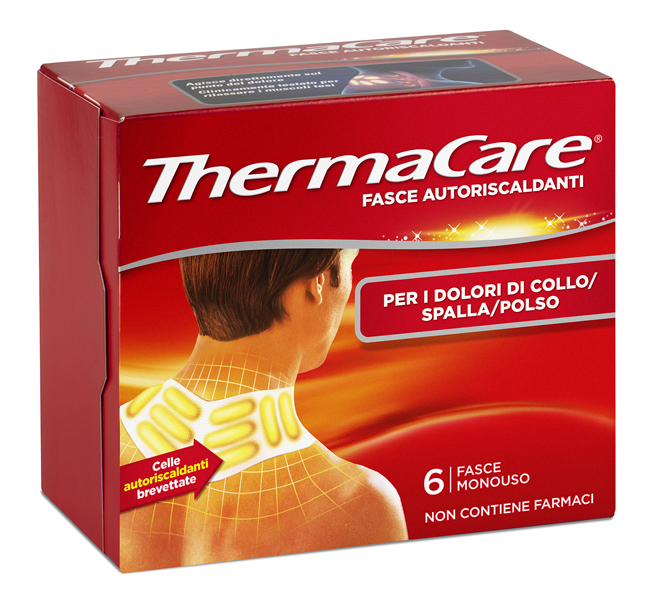 FASCE AUTORISCALDANTI A CALORE TERAPEUTICO THERMACARE COLLO/SPALLA/POLSO 6 PEZZI - Metafarm