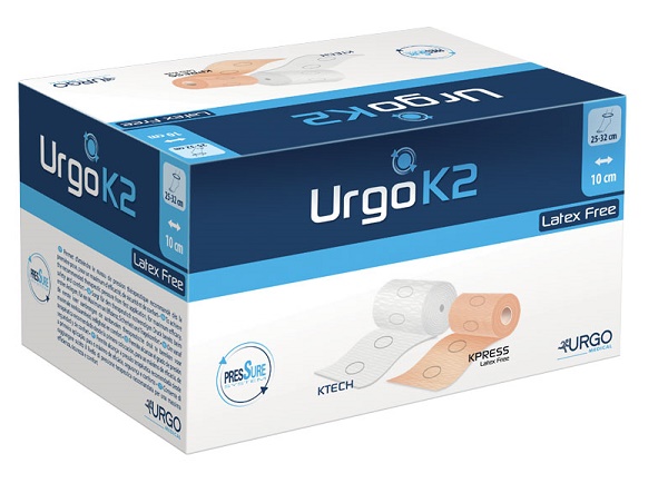 BENDAGGIO URGOK2 LATEX FREE KIT BENDAGGIO T2 CAVIGLIA 25-32 2 PEZZI 10 CM - Metafarm