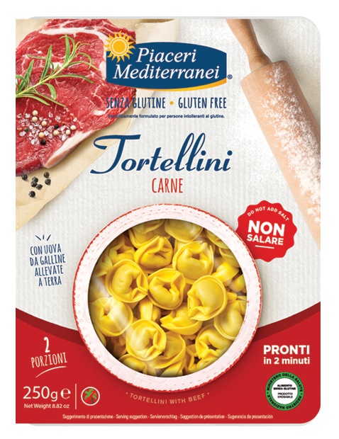 PIACERI MEDITERRANEI TORTELLINI CARNE 250 G - Metafarm
