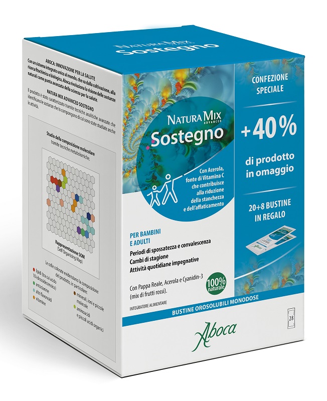 NATURA MIX ADVANCED SOSTEGNO OROSOLUBILE 28 BUSTINE CONFEZIONE SPECIALE - Metafarm