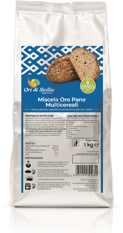 ORI DI SICILIA MIX ORO PANE MULTICEREALI 1 KG - Metafarm