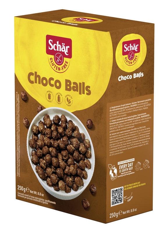 SCHAR CHOCO BALLS CEREALI SENZA LATTOSIO 250 G - Metafarm