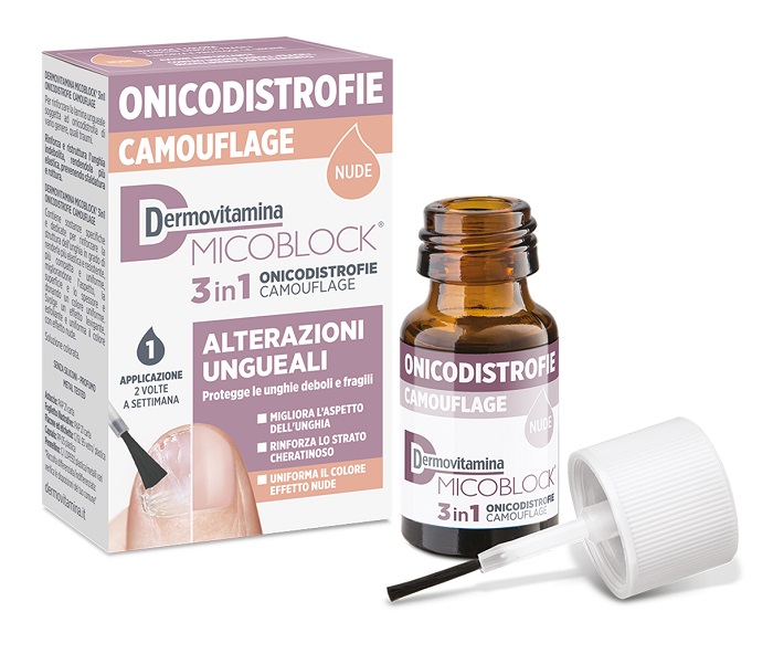 DERMOVITAMINA MICOBLOCK 3 IN 1 ONICODISTROFIE CAMOUFLAGE 8 ML NUDE - Metafarm