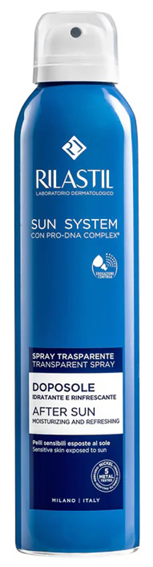 RILASTIL SUN SYSTEM DOPOSOLE SPRAY TRASPARENTE DOPOSOLE IDRATANTE E RINFRESCANTE 200 ML - Metafarm