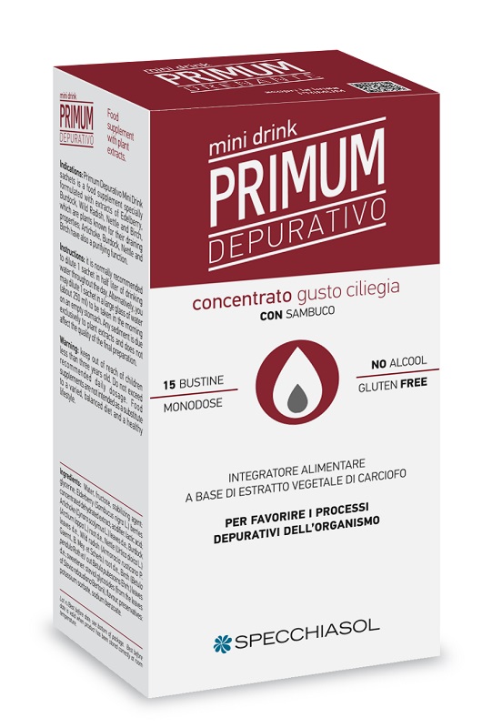 PRIMUM DEPURATIVO MINIDRINK CILIEGIA 15 STICK DA 10 ML - Metafarm