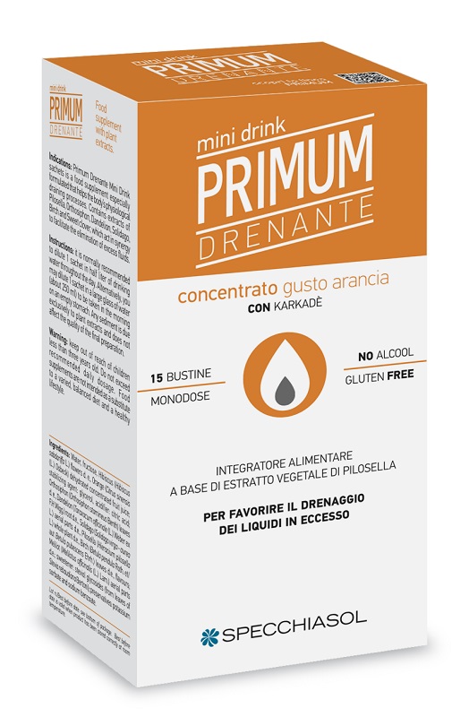 PRIMUM DRENANTE MINIDRINK ARANCIA 15 STICK DA 10 ML - Metafarm