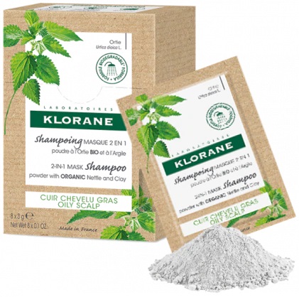 KLORANE SHAMPOO MASCHERA LAVANTE POLVERE ORTICA 8 BUSTINE 3 G - Metafarm