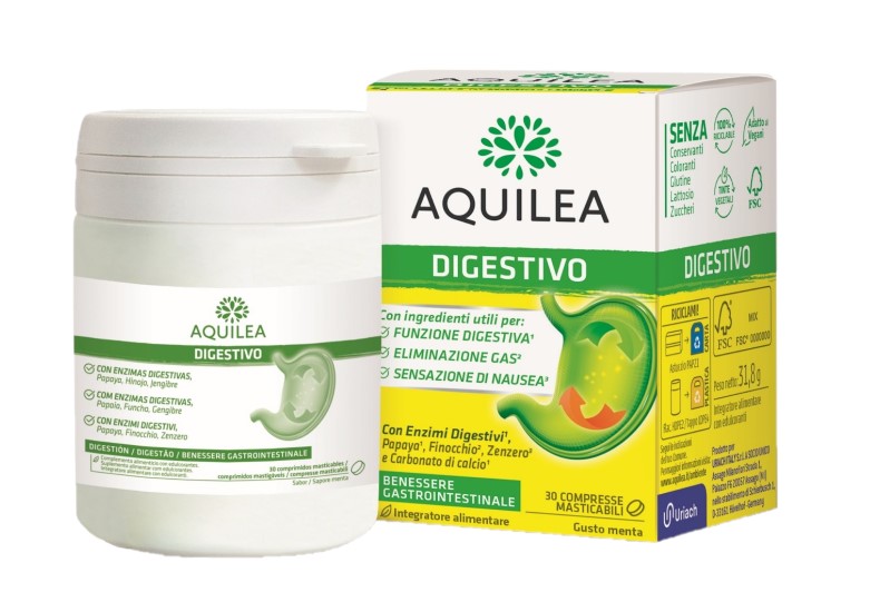 AQUILEA DIGESTIVO 30 COMPRESSE MASTICABILI - Metafarm
