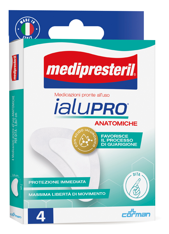 MEDIPRESTERIL IALUPRO DITA 3,8X7 CM 4 PEZZI - Metafarm